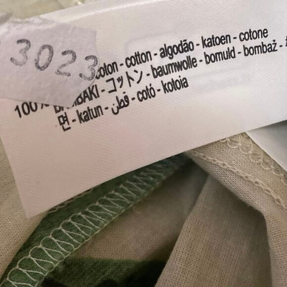 Zara Green Multicolor Printed Pleated Short Sleeve Button Down Shirt Dress Sz S - Picture 5 of 5